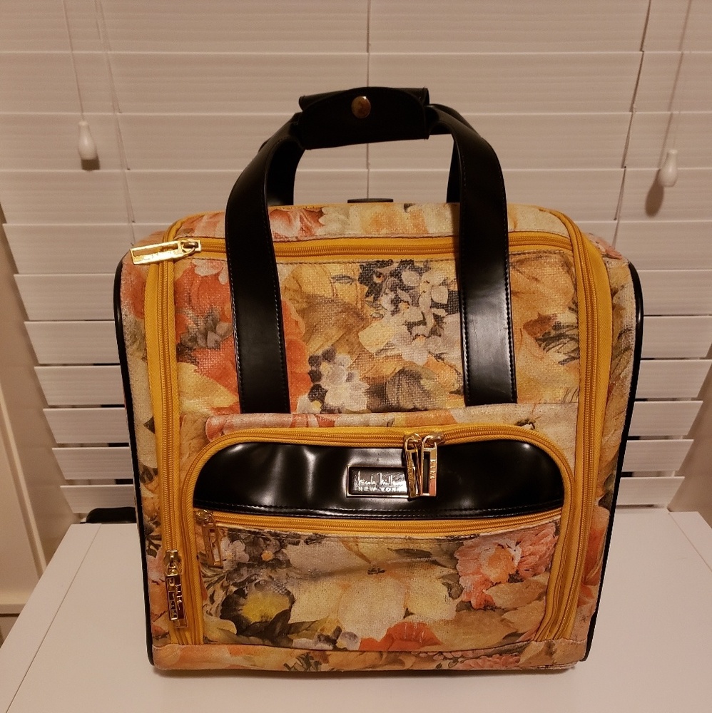 Nicole Miller Underseat Carry On Roller Luggage Ba